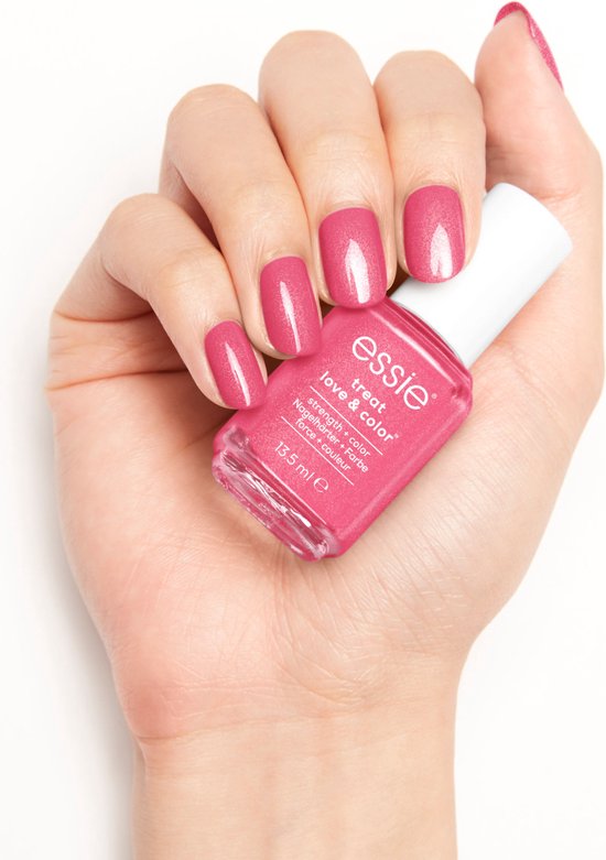 Essie Treat Love & Color nagelverharder - calcium & camellia extract - 162 Punch It Up - roze shimmer - 13,5 ml