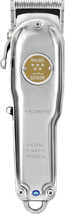 Wahl Metal Cordless Senior tondeuse - limited edition met standaard - Zilver