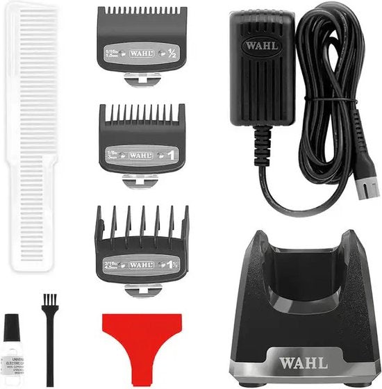 Wahl Metal Cordless Senior tondeuse - limited edition met standaard - Zilver