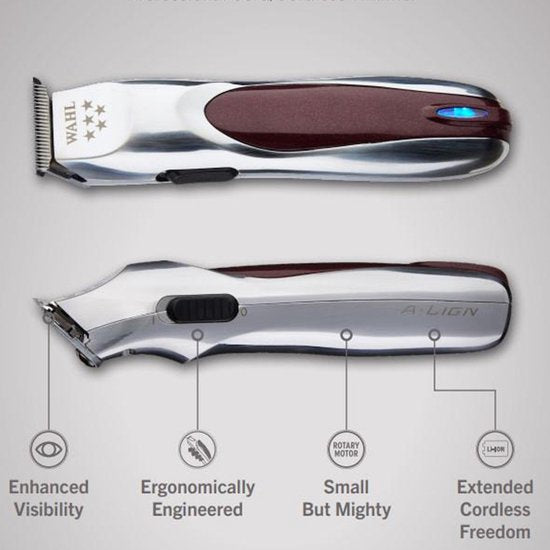 Wahl A-Lign trimmer - draadloos - incl. onderhoudssetje - Zilver