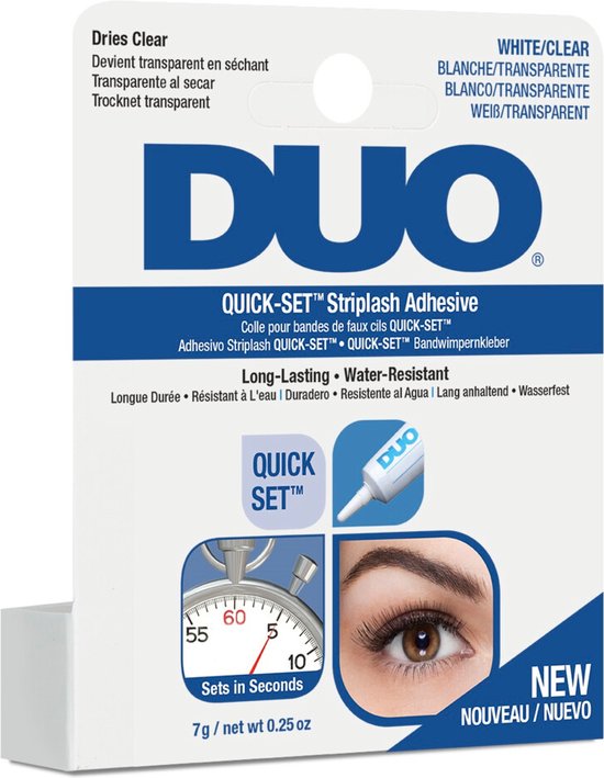 Duo Quick-Set striplash wimperlijm - 7 gram - Wit/transparant