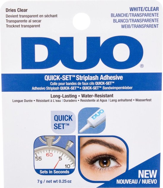 Duo Quick-Set striplash wimperlijm - 7 gram - Wit/transparant