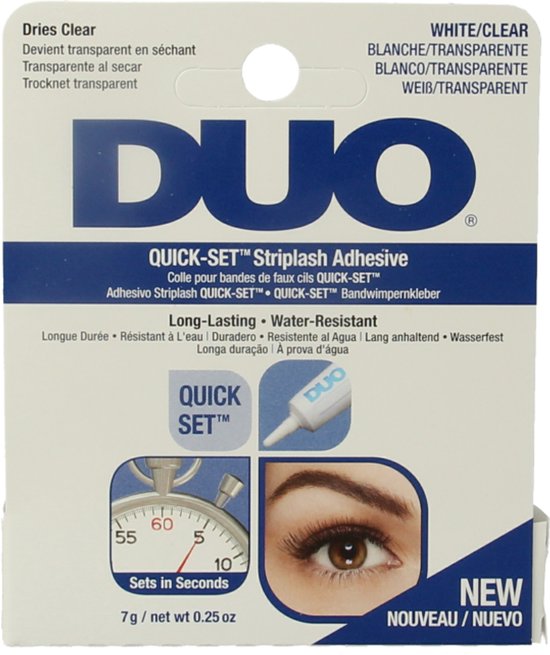 Duo Quick-Set striplash wimperlijm - 7 gram - Wit/transparant