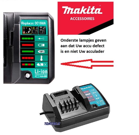 Makita acculader - DC18WA - 14,4V G-serie Li-Ion