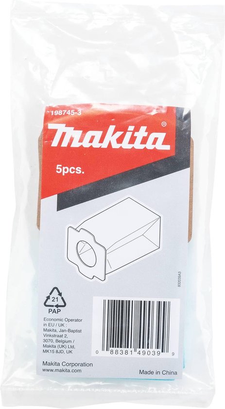 Makita stofzuigerzakken - origineel - 5 stuks