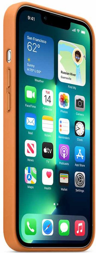 Apple iPhone 13 Pro Max leren hoesje - MagSafe - Goudbruin