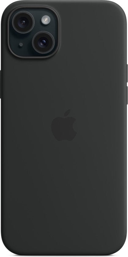 Apple iPhone 15 Plus siliconen hoesje - MagSafe - Zwart