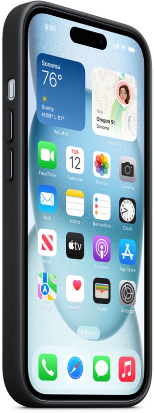 Apple Case - iPhone 15 MagSafe FineWoven - Black