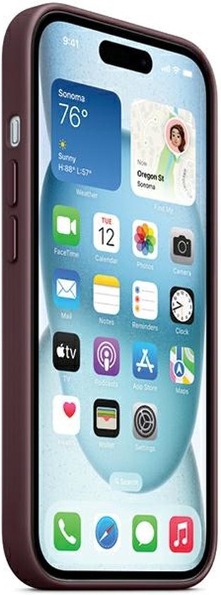 Apple iPhone 15 Plus FineWoven case - MagSafe - 6.7 inch - Mulberry