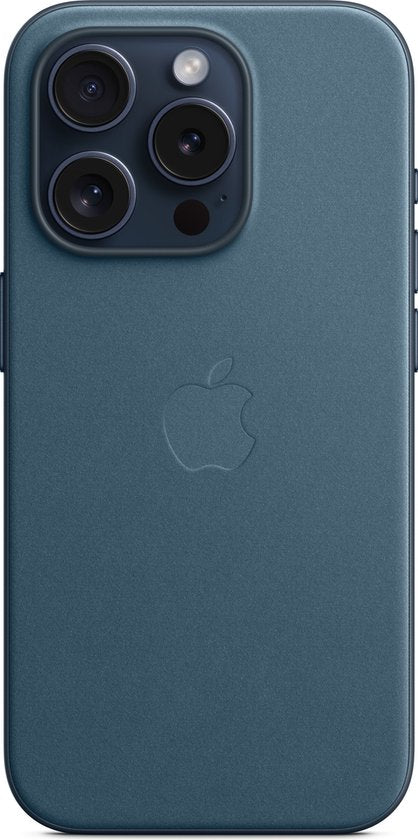 Apple FineWoven hoesje - iPhone 15 Pro - MagSafe - Pacific Blue