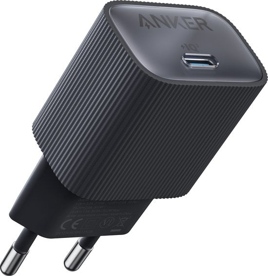 Anker Powerport Nano 4 USB-C oplader - GaN snellader 30 W - Zwart