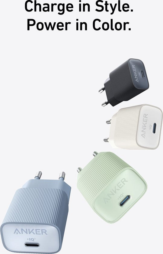 Anker Powerport Nano 4 USB-C oplader - GaN snellader 30 W - Zwart