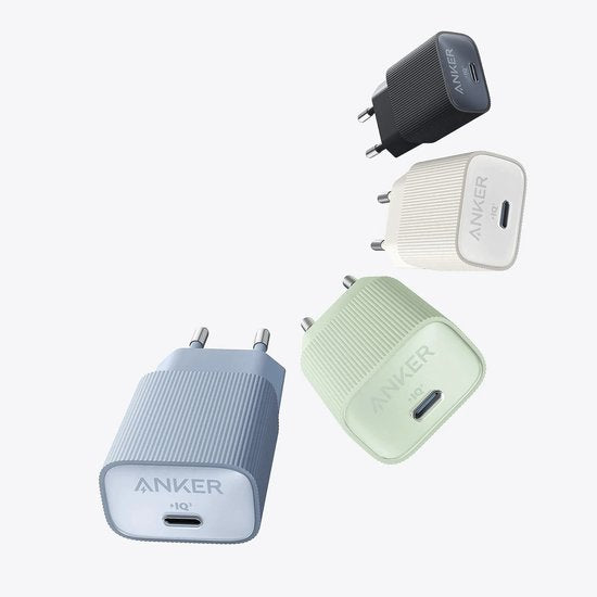 Anker Powerport Nano 4 USB-C oplader - GaN snellader 30 W - Zwart