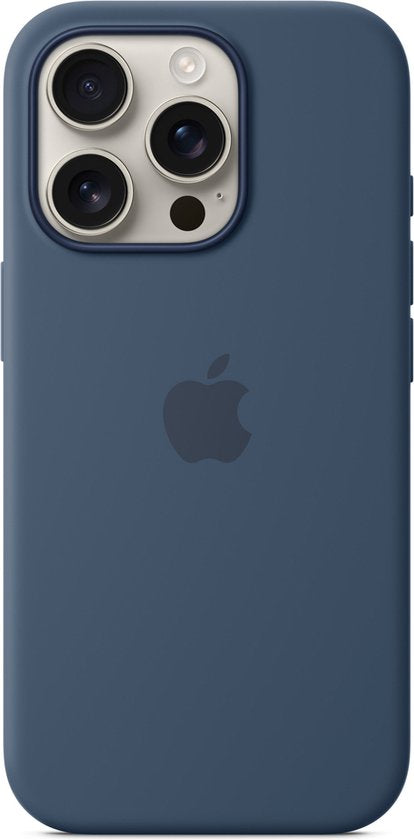 Apple iPhone 16 Pro hoesje - siliconen backcover - MagSafe - Denim