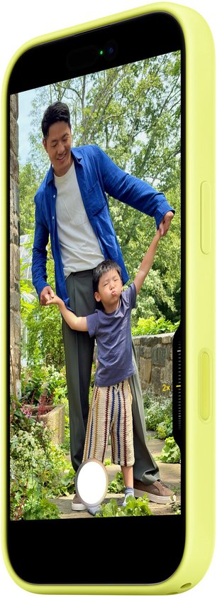 Siliconen hoesje geschikt voor iPhone 17 - MagSafe - Neon yellow