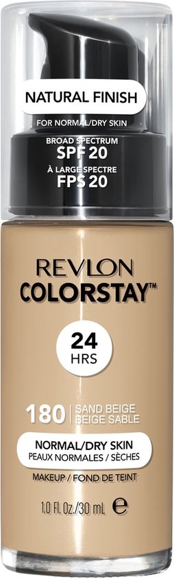 Revlon Colorstay Foundation - met pomp - droge huid - 180 Sand Beige