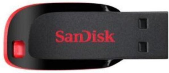 Sandisk Cruzer Blade USB stick - 16GB USB 2.0 - Zwart