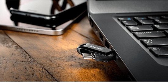 SanDisk Ultra Dual Drive Go USB-stick - 64 GB USB 3.2/USB-C - Zwart