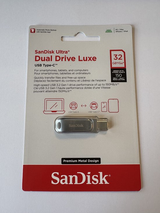 SanDisk Ultra Dual Luxe USB flash drive - USB-C smartphone/tablet - 32 GB