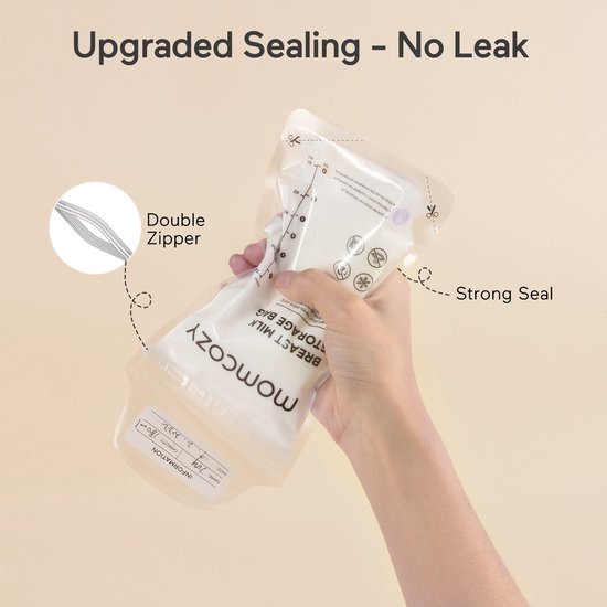 Momcozy moedermelk bewaarzakjes - 175 ml temperatuur indicatie - BPA/BPS vrij - 50 stuks