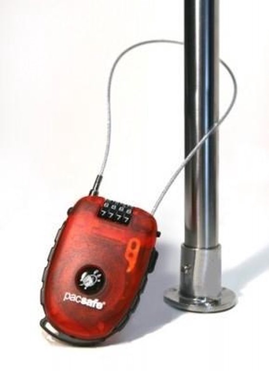 Pacsafe Retractasafe 250 kabelslot - anti-diefstal 4-cijferig - Bruin