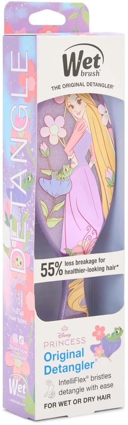 Wet Brush x Disney Princess haarborstel - Original Detangler Rapunzel - anti-klit met IntelliFlex borstelharen - nat & droog haar