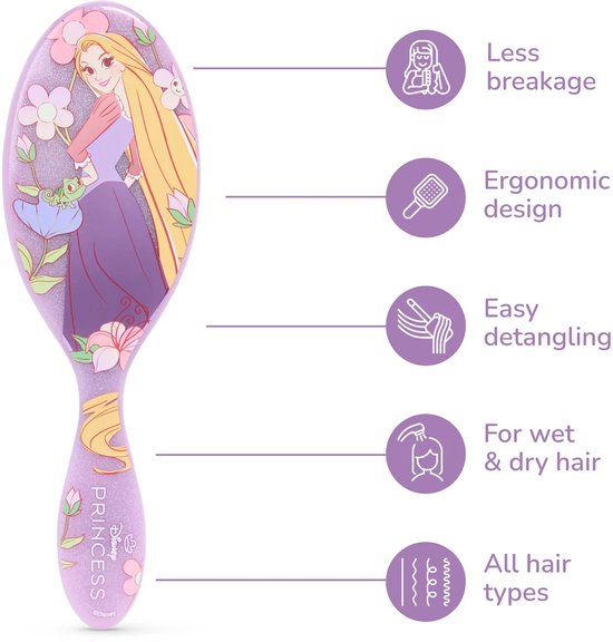 Wet Brush x Disney Princess haarborstel - Original Detangler Rapunzel - anti-klit met IntelliFlex borstelharen - nat & droog haar