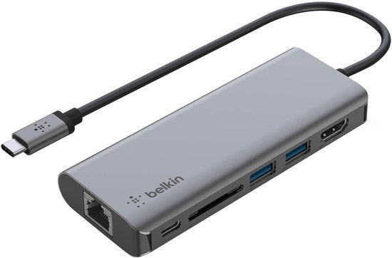 Belkin USB-C hub 6-in-1 - 4K HDMI - gigabit ethernet - 100 W PD opladen
