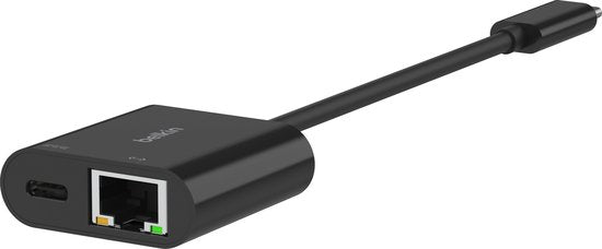 Belkin Connect adapter - USB-C naar ethernet en oplader - 100W 1000 Mbit/s