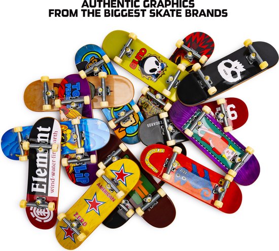 Tech Deck vingerskateboard - 96 mm - authentieke ontwerpen