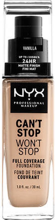NYX Professional Makeup Can't Stop Won't Stop foundation - volledig dekkend - licht - Vanilla