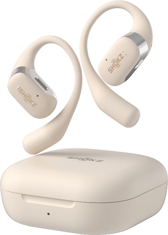 Shokz OpenFit sportkoptelefoon - open-ear - Beige
