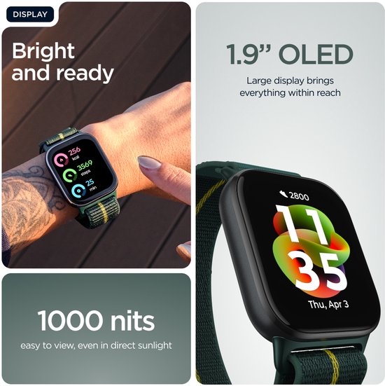Motorola Moto Watch smartwatch - OLED - IP68 - sportief