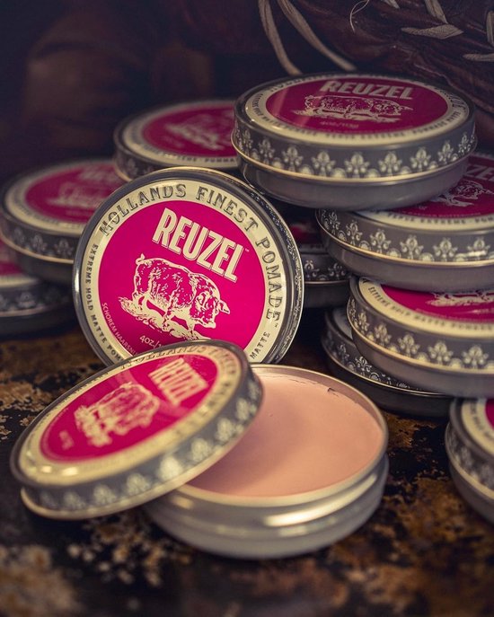 Reuzel haarpomade - Extreme Hold matte special pink edition - 113 gram