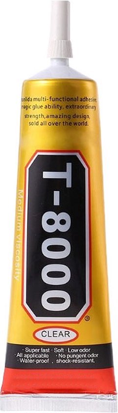 T8000 Lijm 110 ML semi transparante lijm voor smartphones, tablets, sieraden en veel meer
