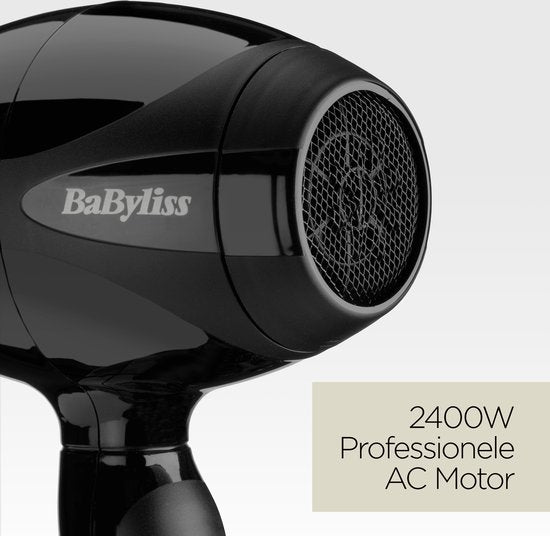 BaByliss Compact Pro 2400 6715DE föhn - ionisch anti-pluis - diffuser en 2 blaasmonden