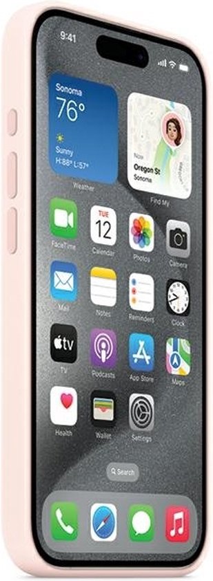 Apple siliconen hoesje - iPhone 15 Plus MagSafe - Light Pink