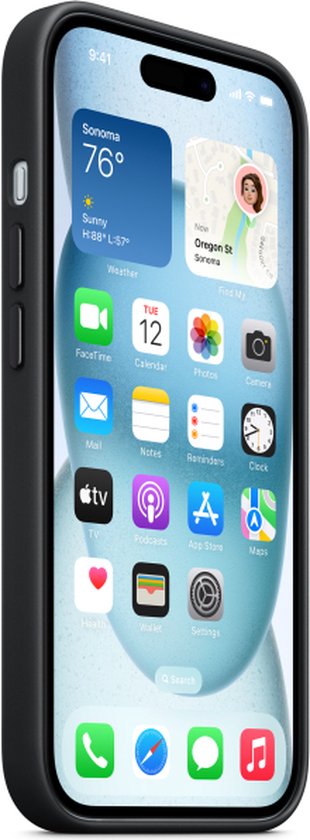 Apple Case - iPhone 15 MagSafe FineWoven - Black