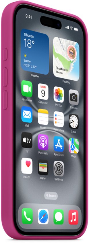 Apple Silicone Case - iPhone 16 Plus MagSafe - Fuchsia