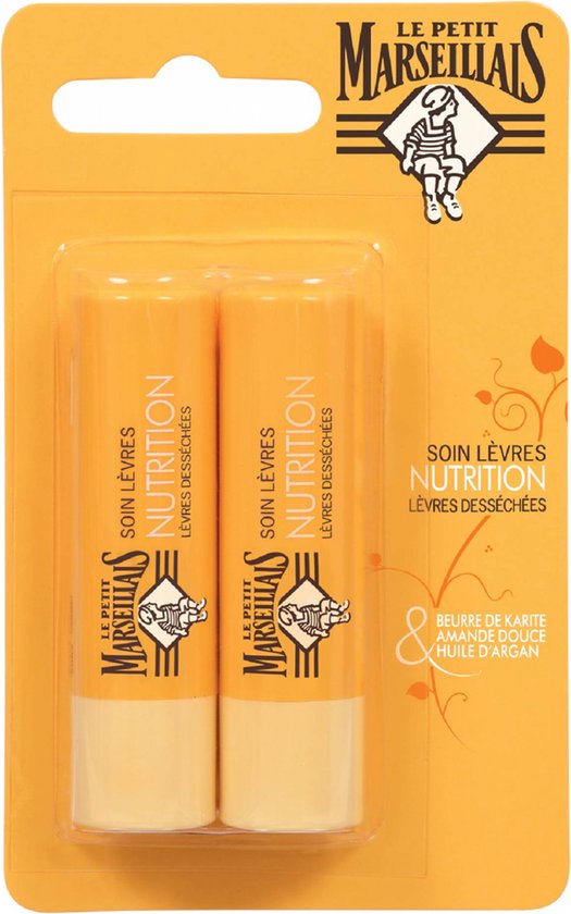 Le Petit Marseillais lipverzorging set van 2 - voedend - 4,9 g per stuk