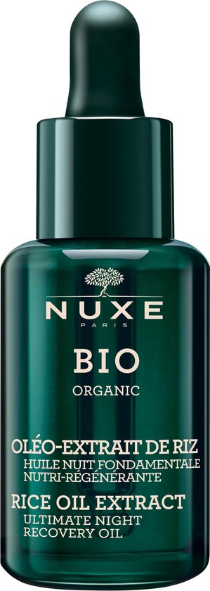 Nuxe BIO night recovery oil - rijstolie extract - 30 ml