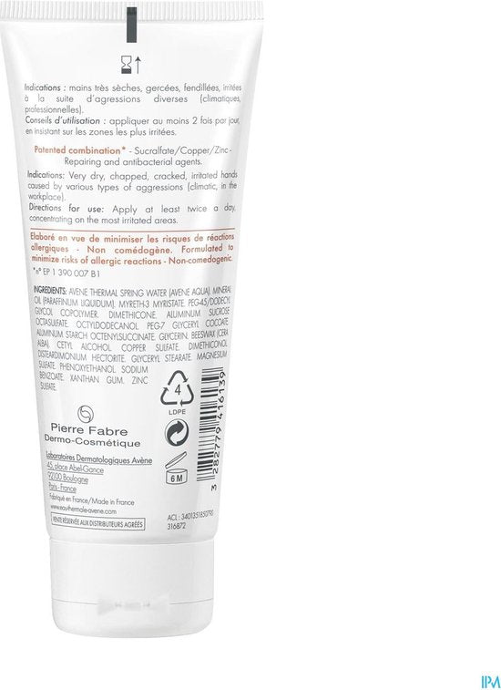 Avène Cicalfate handcrème - herstellend en beschermend - 100 ml