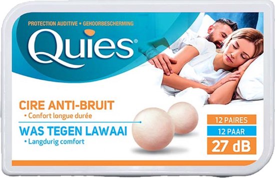 Quies oordoppen - wax gehoorbescherming - set van 12 paar