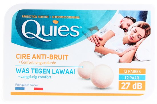 Quies oordoppen - wax gehoorbescherming - set van 12 paar