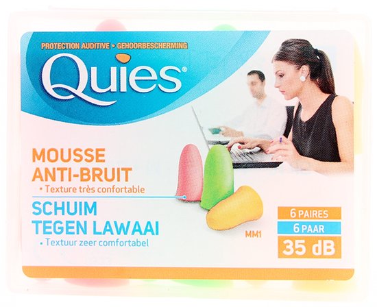 Quies oordoppen - schuim - set van 3 paar