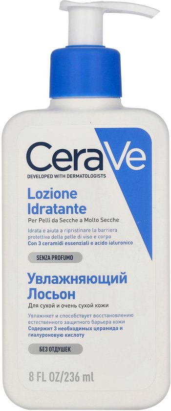 CeraVe hydraterende melk - droge tot zeer droge huid - 3 ceramiden hyaluronzuur - 236 ml
