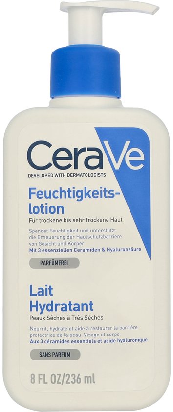 CeraVe hydraterende melk - droge tot zeer droge huid - 3 ceramiden hyaluronzuur - 236 ml