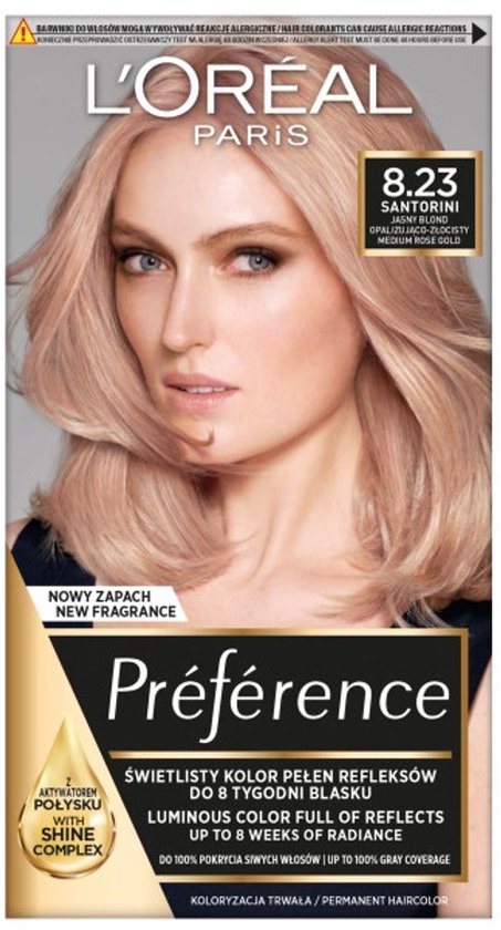 L'Oréal Préférence haarverf - 8.23 Medium Rose Gold