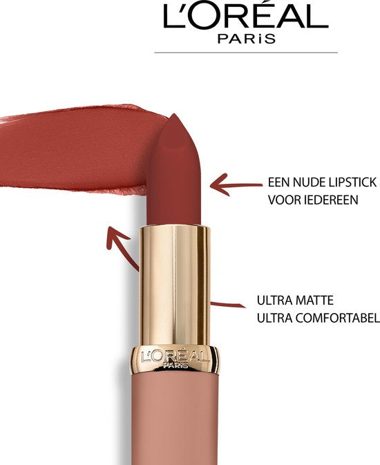 L'Oréal Paris Color Riche Free the Nudes lippenstift - nude matte - 08 No Lies - roze - 3,9 g