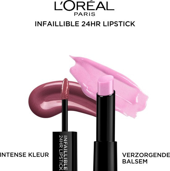 L'Oréal Paris Infaillible 24H lippenstift - 209 Violet Parfait - verzorgend met hyaluronzuur - 5,7 ml